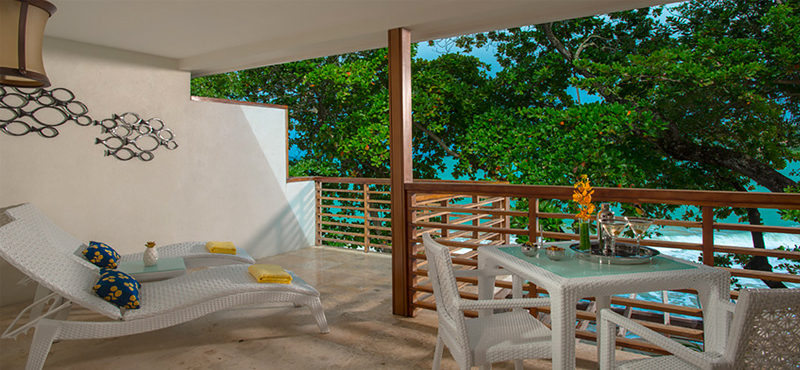 4 Oceanfront Two Story One Bedroom Butler Villa Suite With Balcony Tranquility Soaking Tub Sandals Regency La Toc Luxury St Lucia holiday packages