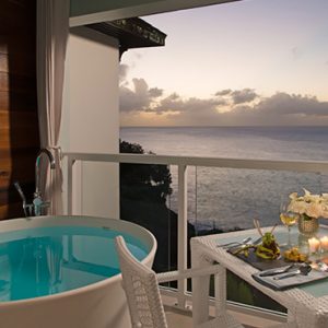 4 Sunset Bluff Penthouse Oceanview One Bedroom Butler Suite W Balcony Tranquility Soaking Tub Sandals Regency La Toc Luxury St Lucia holiday packages