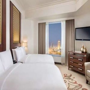 Luxury Dubai Holiday Packages Conrad Dubai Two Double Bed Deluxe Suite Lounge Access