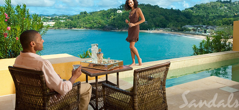 Luxury St Lucia Holiday Packages Sandals Regency La Toc St Lucia Sunset Bluff Honeymoon Oceanfront One Bedroom Butler Villa Suite With Private Pool 4