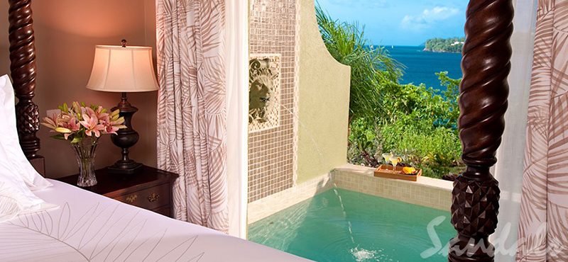 Luxury St Lucia Holiday Packages Sandals Regency La Toc St Lucia Sunset Bluff Honeymoon Oceanfront One Bedroom Butler Villa Suite With Private Pool 6