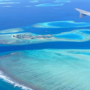 Luxury Maldives Holiday Packages Mercure Maldives Kooddoo Resort Aerial View From Seaplane
