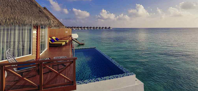 Luxury Maldives Holiday Packages Mercure Maldives Kooddoo Resort Over Water Sunset Pool Villa