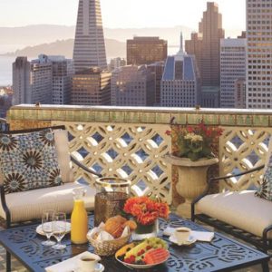 San Francisco Honeymoon Packages Fairmont San Francisco Balcony Dining 2