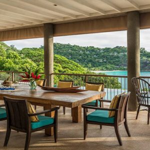 Four Seasons Resort Seychelles Luxury Seychelles holiday Packages Villa Dining Area