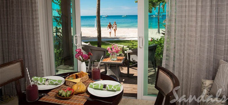 Luxury Jamaica Holiday Packages Sandals Negril Paradise Honeymoon Beachfront Walkout Club Level Room 6