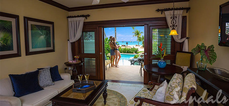 Luxury Jamaica Holiday Packages Sandals Negril Swim Up Crystal Lagoon Beachfront One Bedroom Butler Suite 2