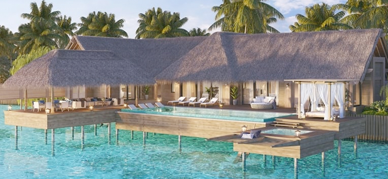 Luxury Maldives Holiday Packages Waldorf Astoria Maldives Ithaafushi Two Bedroom Overwater Villa Pool