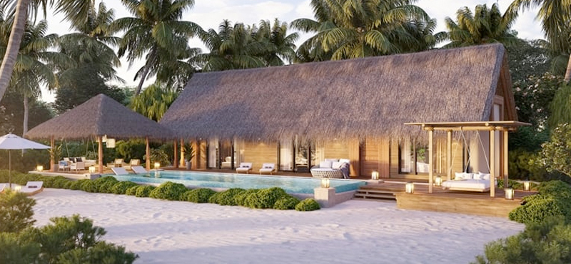 Luxury Maldives Holiday Packages Waldorf Astoria Maldives Ithaafushi Two Queen Bedded Beach Villa With Pool