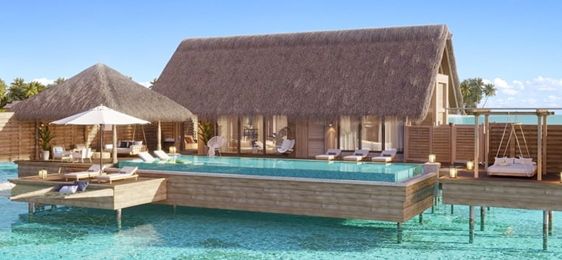 Luxury Maldives Holiday Packages Waldorf Astoria Maldives Ithaafushi Two Queen Bedded Overwater Villa With Pool 2