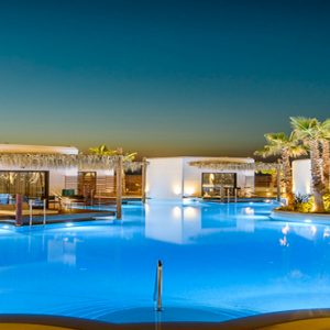 Luxury Greece Holiday Packages Stella Island Crete Villa Pool At Night