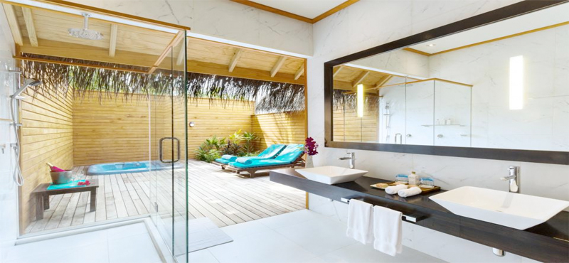 Veligandu Island Resort & Spa Luxury Maldives Holiday Packages Jacuzzi Beach Villa Bathroom