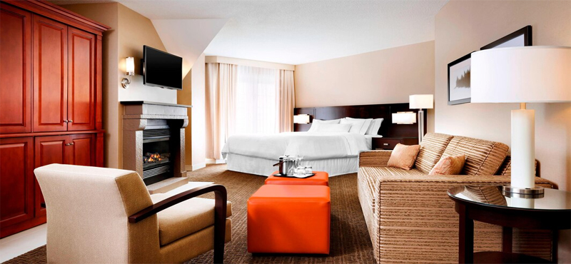 Luxury Canada Holiday Packages Le Westin Resort And Spa Tremblant Quebec Deluxe, Guest Room, 1 King, Sofa Bed, Fireplace