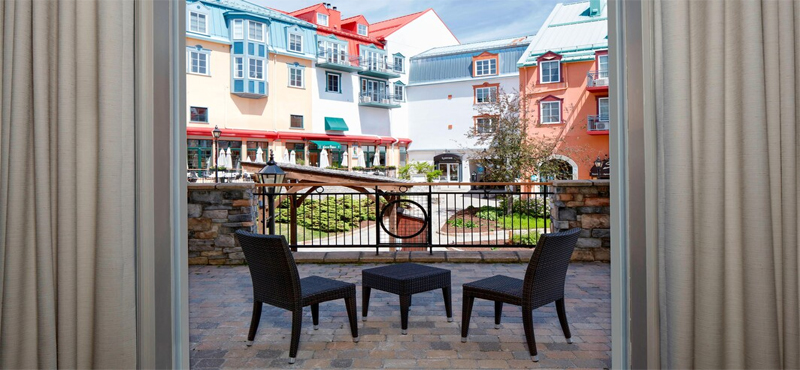 Luxury Canada Holiday Packages Le Westin Resort And Spa Tremblant Quebec SSuite, 1 Bedroom SSuite, 1 King, Sofa Bed, Fireplace Outside