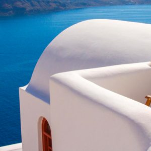 Luxury Greece Holiday Packages Oia Mare Villas Cave Standard Studio Balcony 3