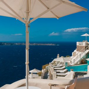 Luxury Greece Holiday Packages Oia Mare Villas Cave Suite Balcony View