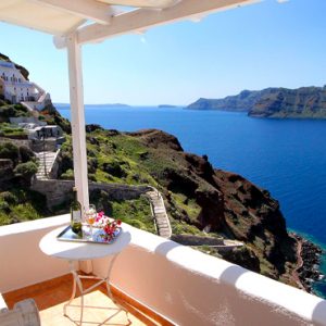 Luxury Greece Holiday Packages Oia Mare Villas Cave Superior Studio Balcony