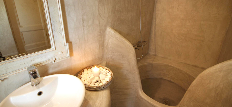 Luxury Greece Holiday Packages Oia Mare Villas Cave Superior Studio Bathroom