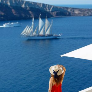 Luxury Greece Holiday Packages Oia Mare Villas Gallery Balcony View