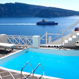 Luxury Greece Holiday Packages Oia Mare Villas Gallery Poolside View 2