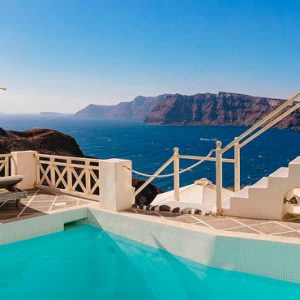 Luxury Greece Holiday Packages Oia Mare Villas Gallery Poolside View