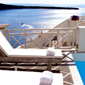 Luxury Greece Holiday Packages Oia Mare Villas Gallery Sun Bed