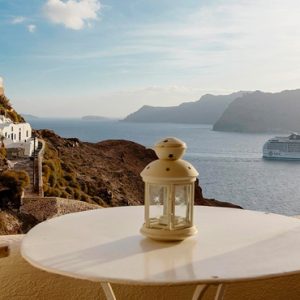 Luxury Greece Holiday Packages Oia Mare Villas Honeymoon Cave Suite Balcony