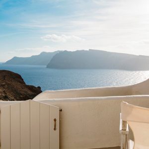 Luxury Greece Holiday Packages Oia Mare Villas Honeymoon Cave Suite Balcony 2