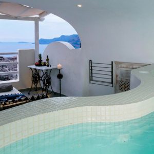 Luxury Greece Holiday Packages Oia Mare Villas Honeymoon Cave Suite With Hot Tub Hot Tub