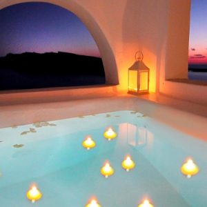 Luxury Greece Holiday Packages Oia Mare Villas Honeymoon Cave Suite With Hot Tub Hot Tub 2