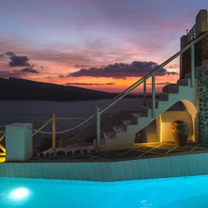 Luxury Greece Holiday Packages Oia Mare Villas Pool Lights