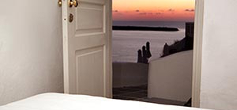 Luxury Greece Holiday Packages Oia Mare Villas Small Single Room Bed View