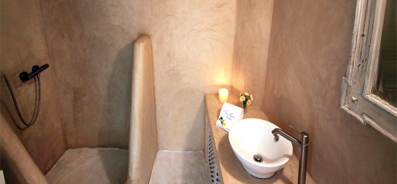 Luxury Greece Holiday Packages Oia Mare Villas Two Bedroom Cave Suite Bathroom
