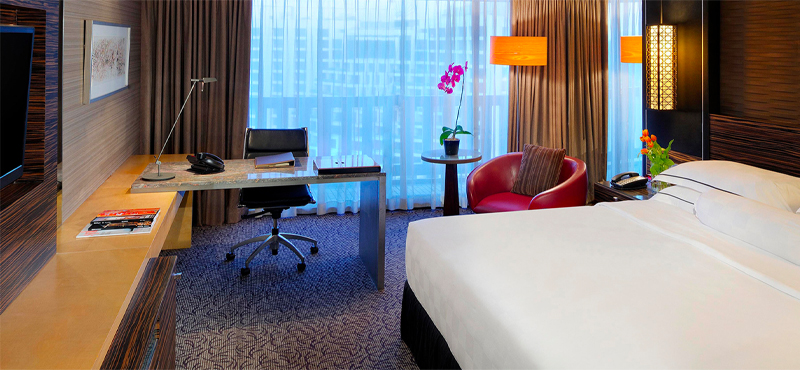 Luxury Singapore Holiday Packages PARKROYAL On Marina Bay Collection Club Room Bedroom