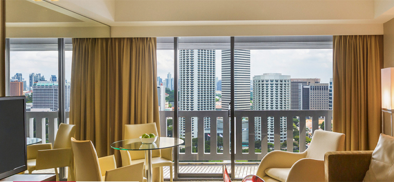 Luxury Singapore Holiday Packages PARKROYAL On Marina Bay Deluxe Suite Living Room