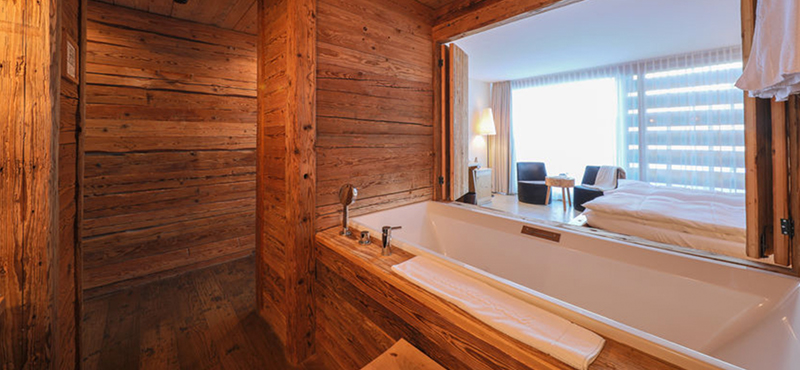 Luxury Switzerland Holiday Packages Guarda Val Farmer Room Bathroom