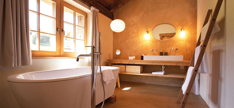 Luxury Switzerland Holiday Packages Guarda Val Farmer Suite Bathroom