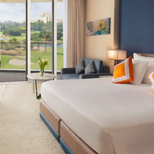 Luxury Dubai Holidays JA Lake View Hotel Deluxe Resort Course View Bedroom