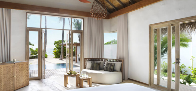Luxury Maldives Holidays Fairmont Maldives Sirru Fen Fushi Beach Sunrise Villa 1