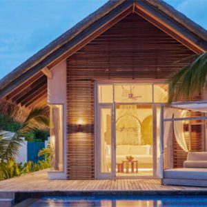 Luxury Maldives Holidays Fairmont Maldives Sirru Fen Fushi Deluxe Beach Sunset Villa 1