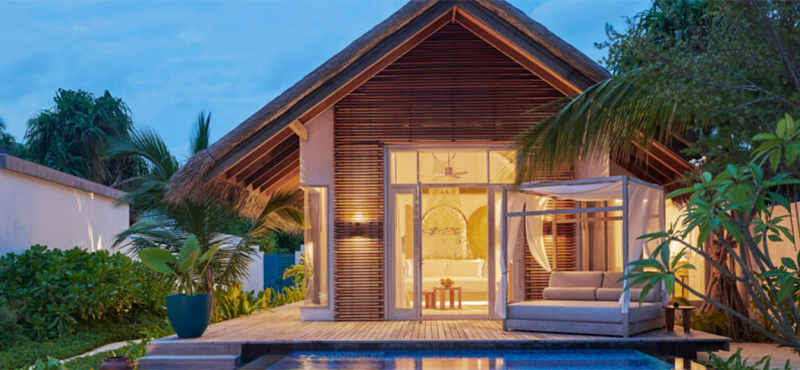 Luxury Maldives Holidays Fairmont Maldives Sirru Fen Fushi Deluxe Beach Sunset Villa 1