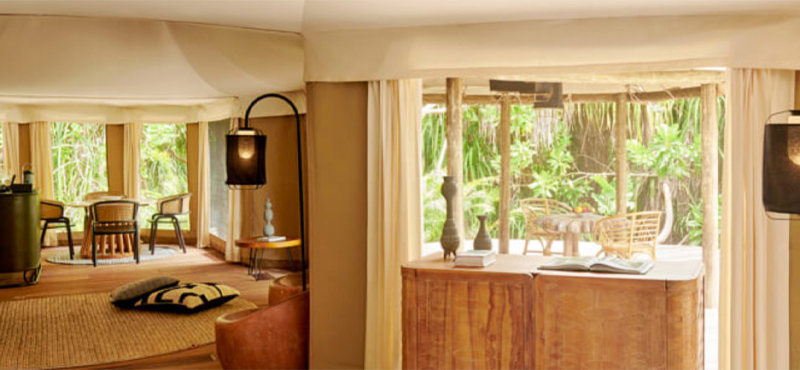 Luxury Maldives Holidays Fairmont Maldives Sirru Fen Fushi Tented Jungle Villa