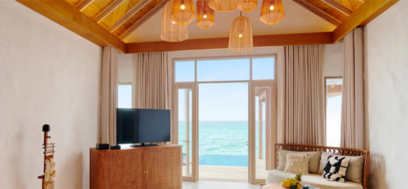 Luxury Maldives Holidays Fairmont Maldives Sirru Fen Fushi Three Bedroom Water Sunset Villa
