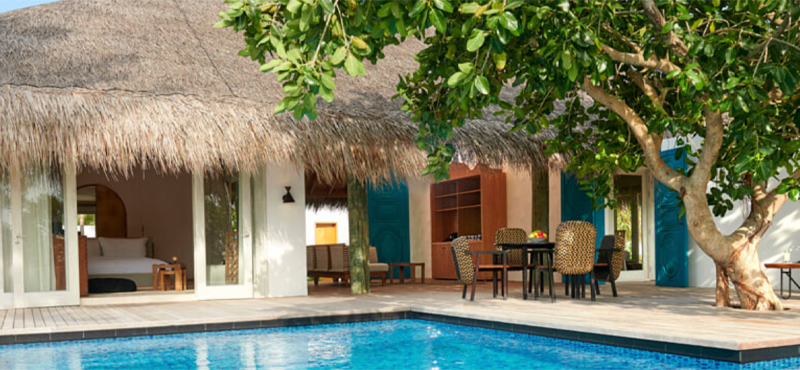 Luxury Maldives Holidays Fairmont Maldives Sirru Fen Fushi Two Bedroom Beach Sunset Villa