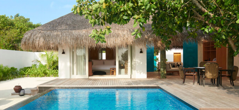 Luxury Maldives Holidays Fairmont Maldives Sirru Fen Fushi Two Bedroom Beach Sunset Villa 1