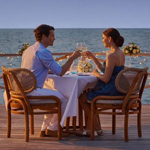 Luxury Maldives Holidays Fairmont Maldives Sirru Fen Fushi Water Pavillion Romantic Dinner