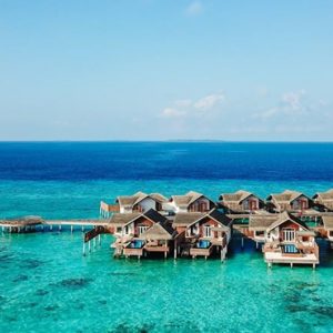 Luxury Maldives Holidays Fairmont Maldives Sirru Fen Fushi Water Villas Side View