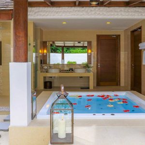 Luxury Maldives Holidays Hideaway Beach Resort Deluxe Sunset Beach Villa Pool 1