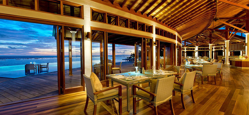 Luxury Maldives Holidays Hideaway Beach Resort Sunset Pool Cafe