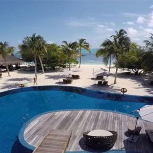 Luxury Maldives Holidays Hideaway Beach Resort Aerial View Pool